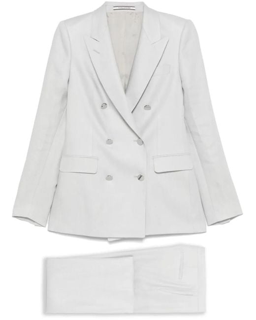 Traje con doble botonadura Tagliatore de color Gray