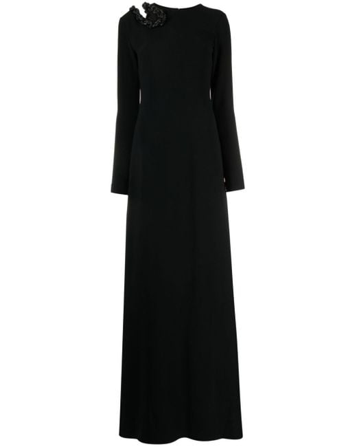 Stella McCartney Black Crystal-embellished Cut-out Maxi Dress