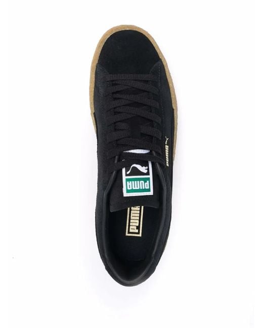 PUMA Blue Low Top Suede Sneakers for men