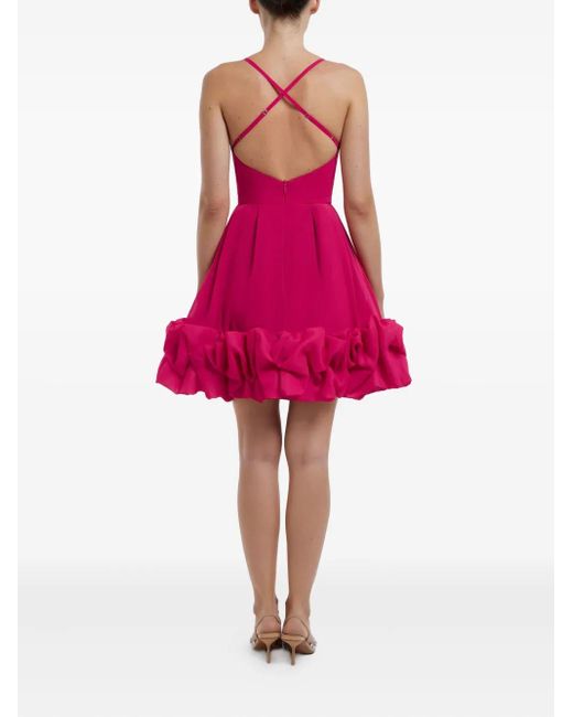 POST MERIDIEM Pink Backless Bustier Mini Dress