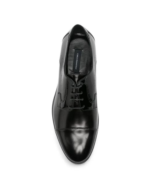 Carlo Pignatelli Black Derbies À Empiècements for men