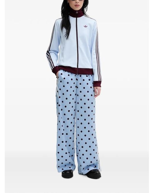 Adidas Blue Side-Stripe Track Jacket