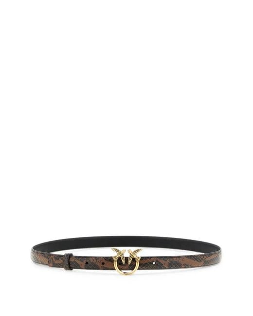 Pinko White Reptile-Effect Belt