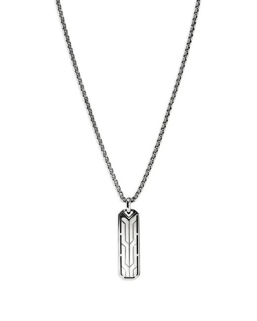 John Hardy Metallic Sterling Icon 50 Tag-Pendant Necklace for men