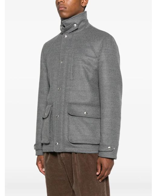Brunello Cucinelli Gray Pure Wool Jacket for men