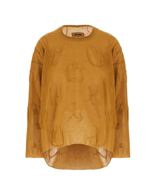 Uma Wang Natural Raised-Pattern Sweater