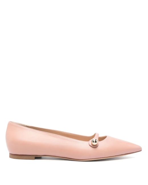 Casadei Pink Cleo Ballerina Shoes