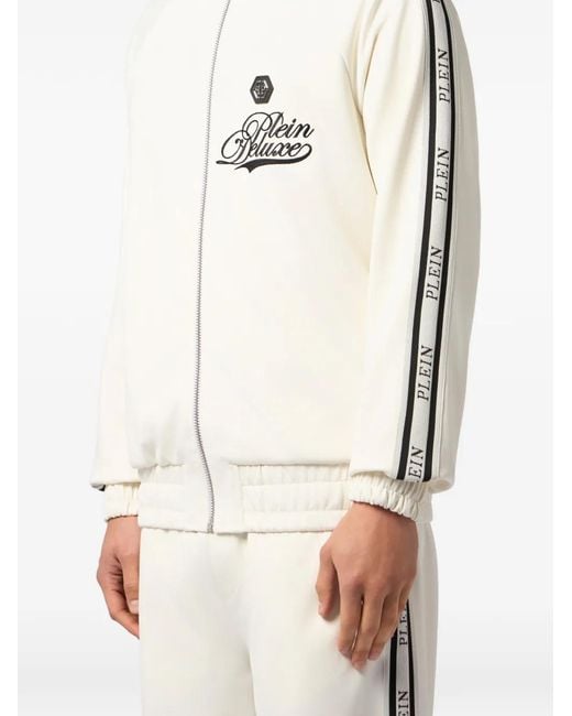 Philipp Plein Natural Signature Zip Tracksuit Jacket for men