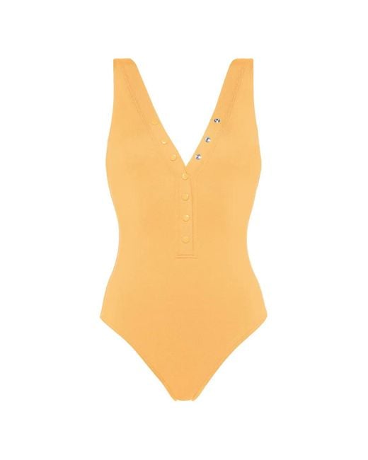 Eres Orange Icône V-Neck One-Piece Swimsuit