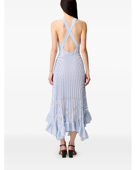 Claudie Pierlot White Polka Dot Midi Dress
