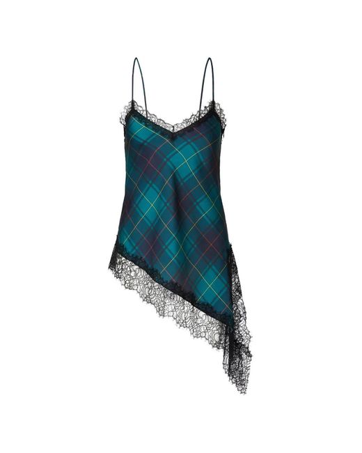 Liu Jo Blue Top With Lace Detail