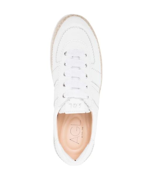 Agl Attilio Giusti Leombruni White Lace-Up Low-Top Sneakers