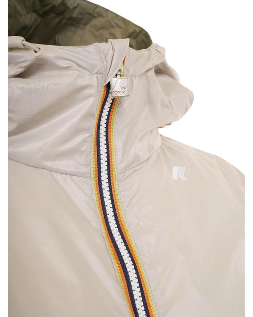 K-Way Green Zip-Up Hooded Coat
