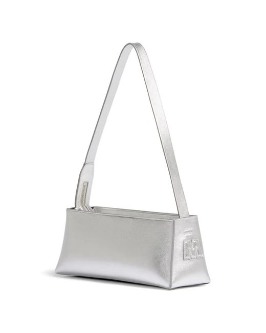 Marni White Sac Porté Épaule En Cuir À Design Embossé