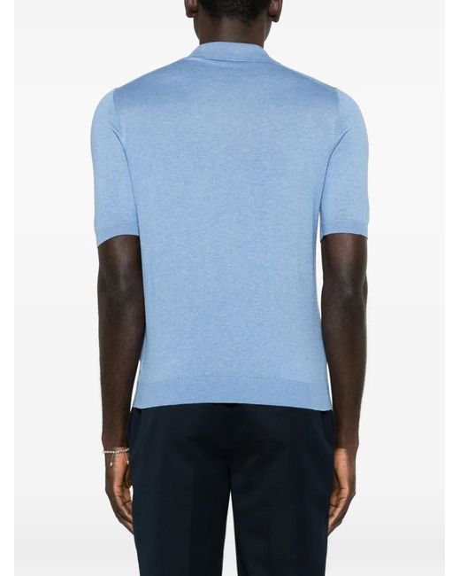 Tagliatore Blue Keith V-Neck T-Shirt for men