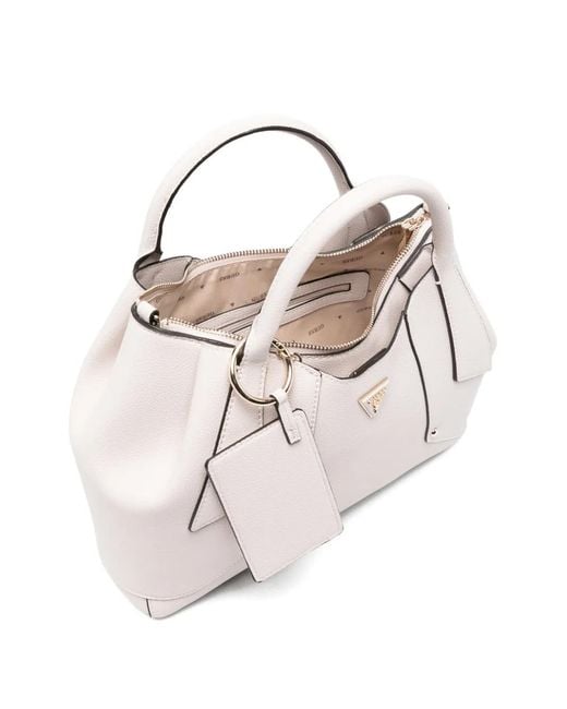 Guess Natural Triangle-Logo Tote Bag