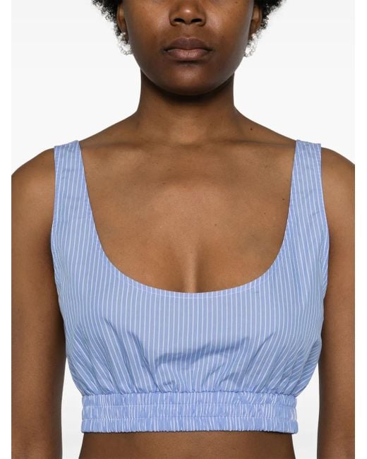 MODES GARMENTS Blue Gestreiftes Cropped-Top