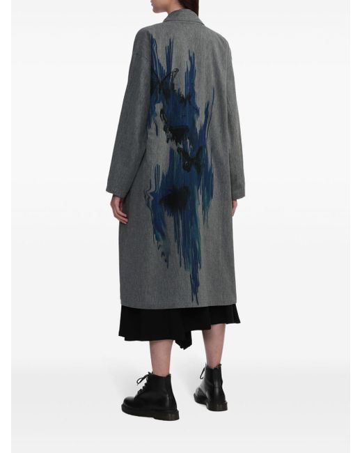 Manteau ceinturé à taille nouée Y's Yohji Yamamoto en coloris Gray