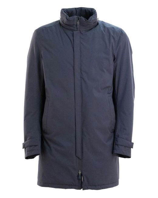 Abrigo con cuello alto Herno de hombre de color Blue
