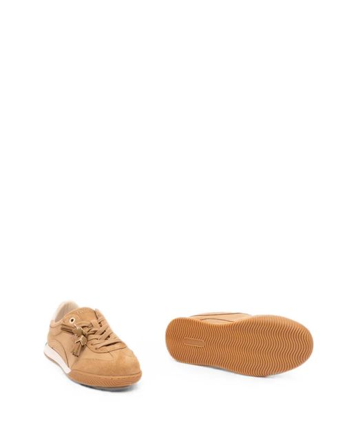 Twinset Natural Tassel-Detail Suede Sneakers