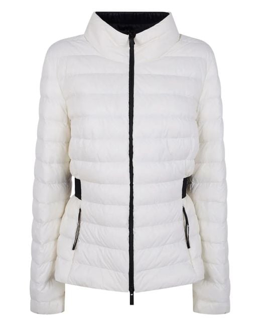Moncler キルティング ベルテッドジャケット White