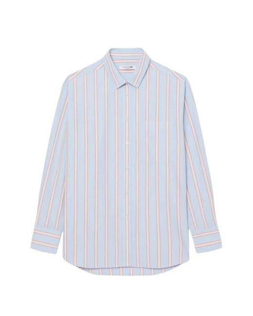 Lacoste White Chemise À Coupe Oversize