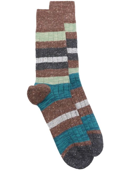 Paul Smith Blue Gabriel Neps Striped Socks for men