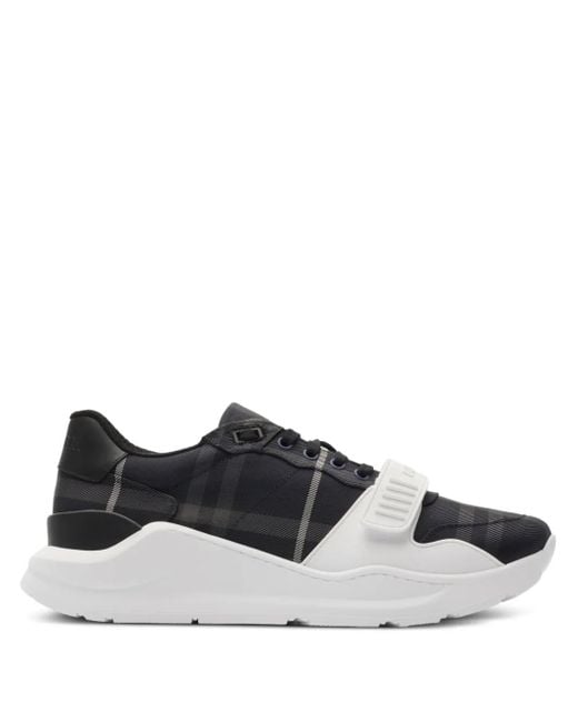 Burberry Black Check Sneakers for men