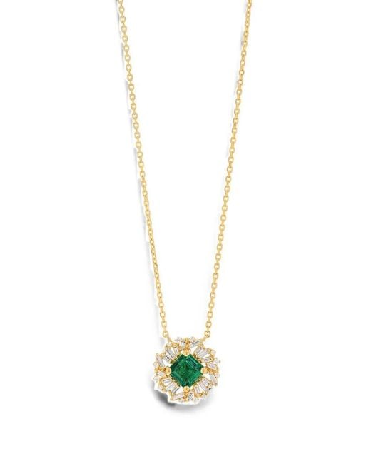 Suzanne Kalan White Emerald And Diamond Pendant Necklace