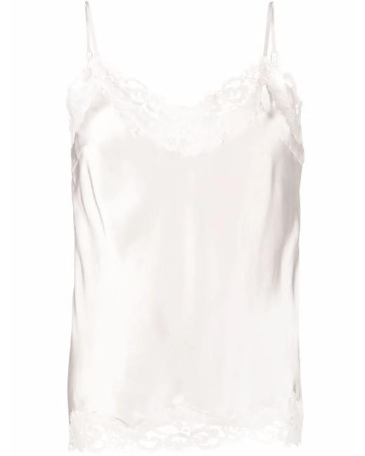 Gold Hawk White Camisole-Top Aus Seide