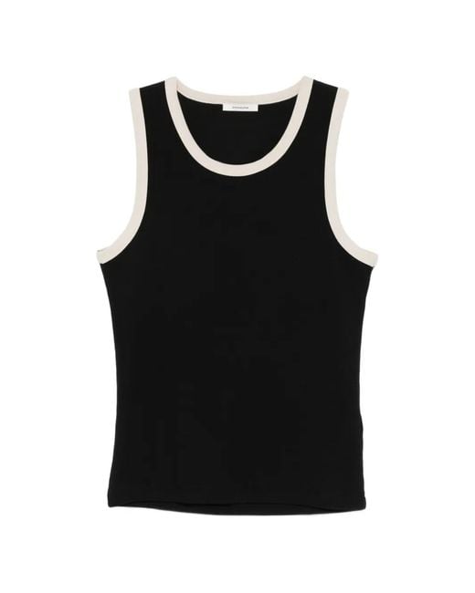 Entire studios Black Ribbed Contrast Trim Vest for men