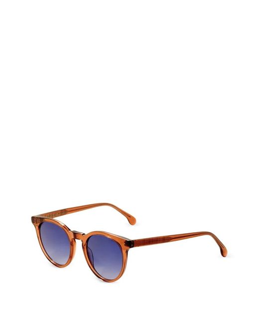 Paul Smith White Archer Round-Frame Sunglasses