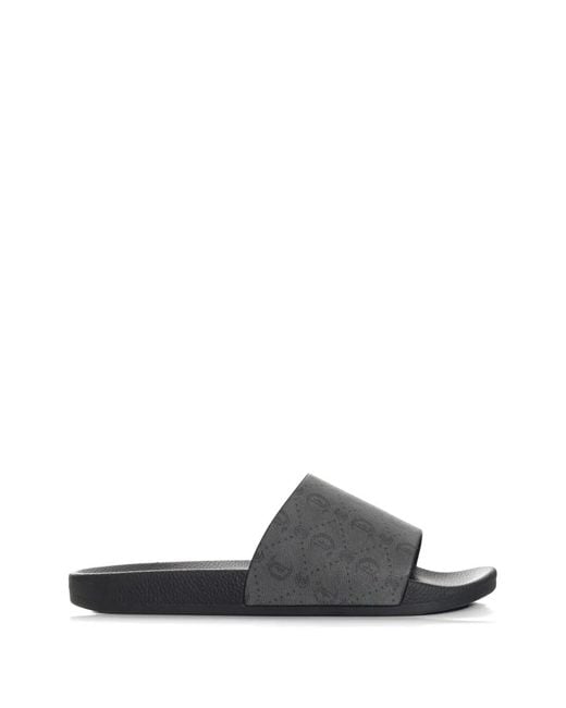 Just Cavalli White Patterned Slides for men
