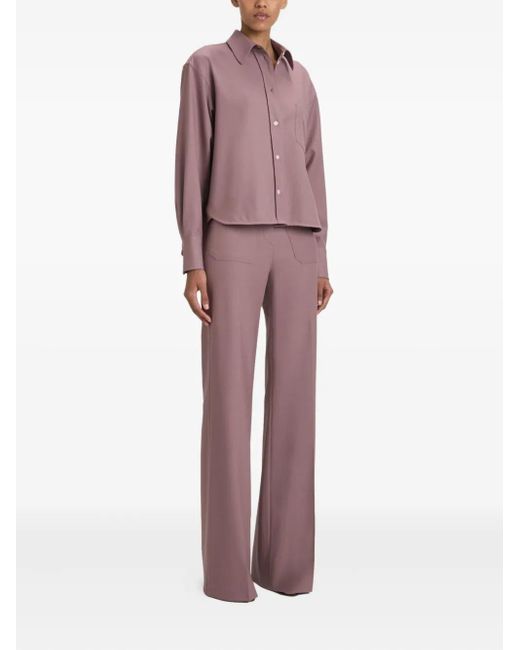 Victoria Beckham Brown Long-Sleeve Shirt