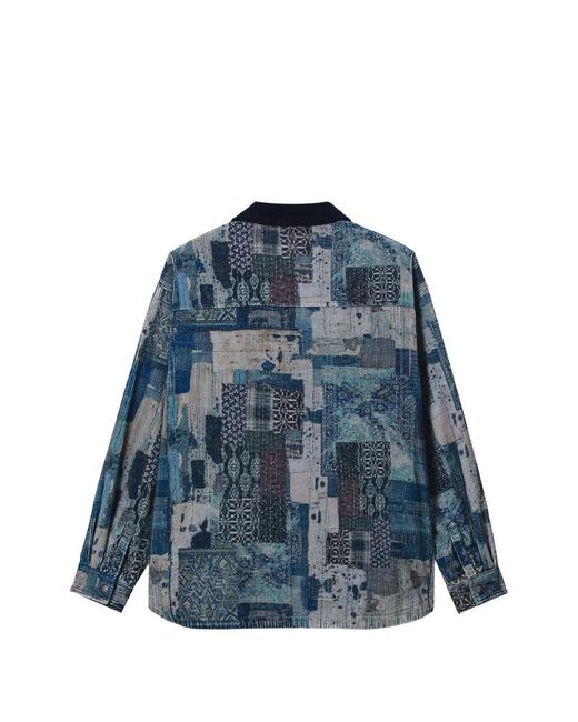 Musium Div. Blue Patchwork Corduroy Jacket for men