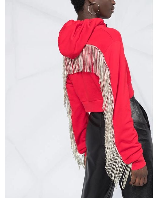 Philipp Plein Multicolor Crystal-fringe Hoodie