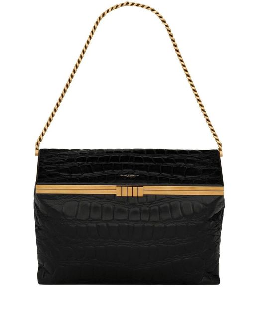 Saint Laurent Leather Medium Fanny Chain Bag in Black | Lyst Australia