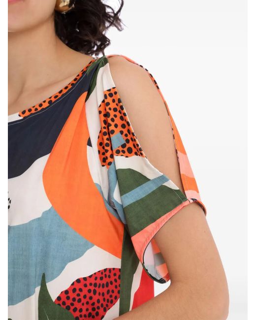 Lygia & Nanny Mini-Jurk Met Abstracte Print in het Green