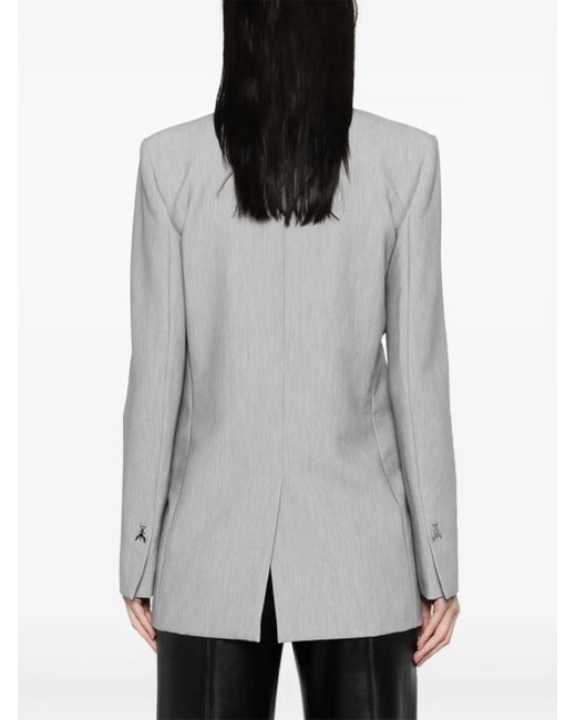 Patrizia Pepe Gray Tailored Blazer With Classic Lapel