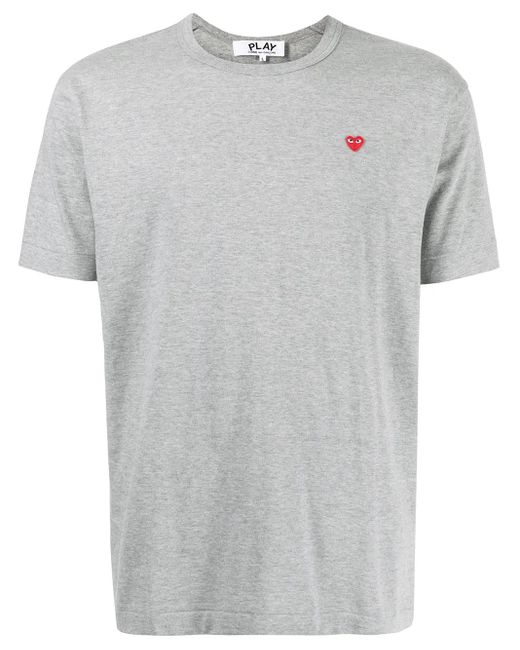 T-Shirt À Broderies COMME DES GARÇONS PLAY pour homme en coloris Gray