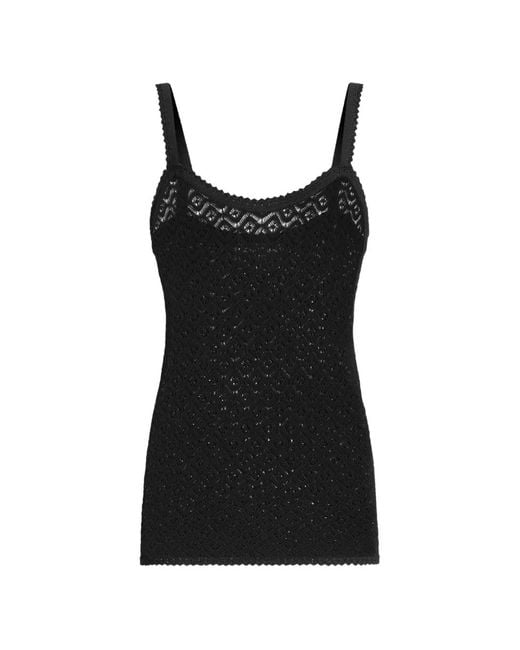 Dolce & Gabbana Black Lace Top
