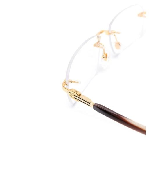 Gucci Metallic Rimless Optical Glasses for men
