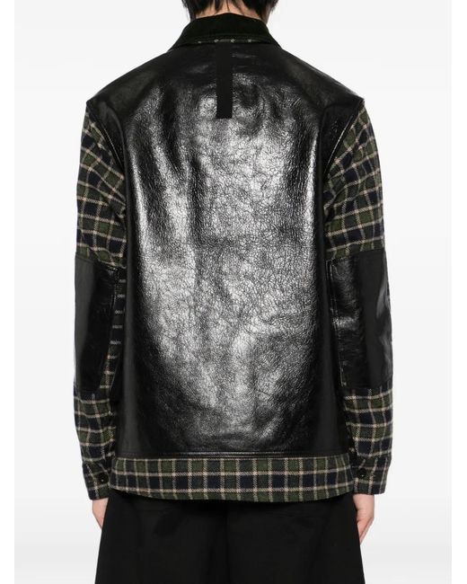 Junya Watanabe Black Check Patchwork Jacket for men
