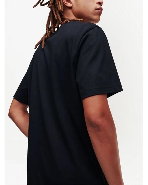 Karl Lagerfeld Black Logo-Print T-Shirt for men