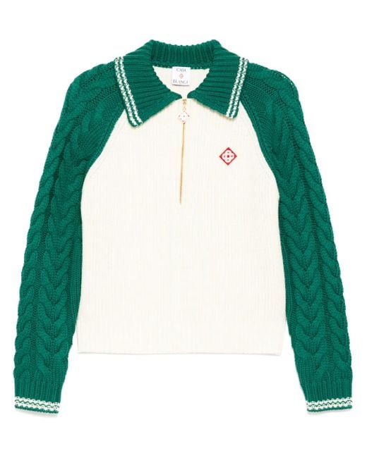 Casablanca Green Zip Fastening Jumper