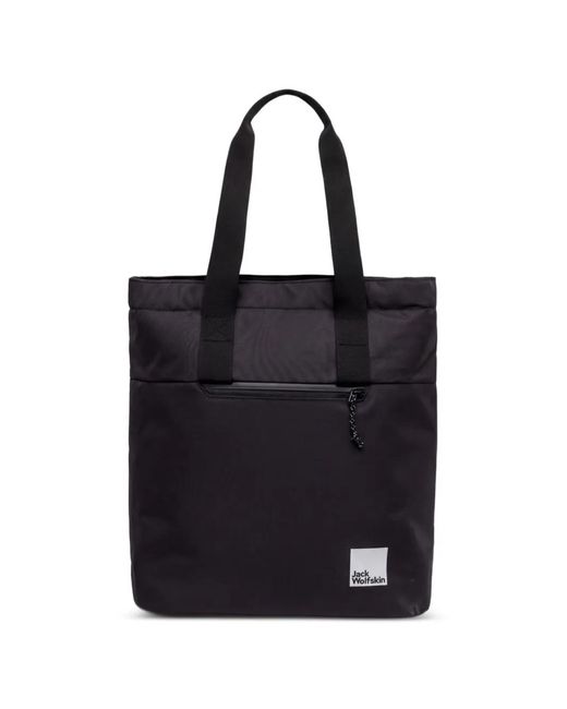 Jack Wolfskin Black Logo-Patch Backpack