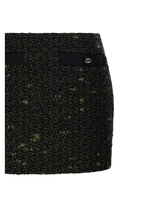 Gucci Black Ribbon Mini Skirt