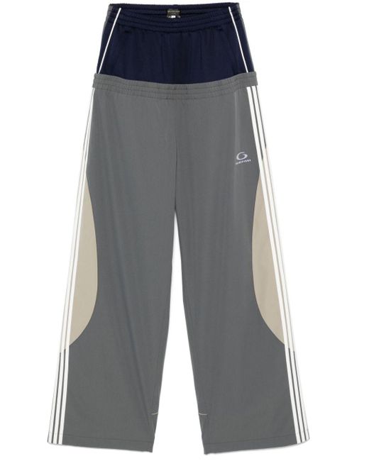 Balenciaga Gray Cut-Out Track Pants