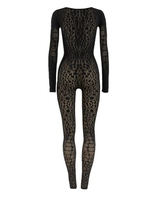 Wolford パイソンパターン ジャンプスーツ Black