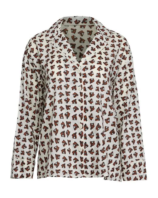 The Great White Patterned Blouse